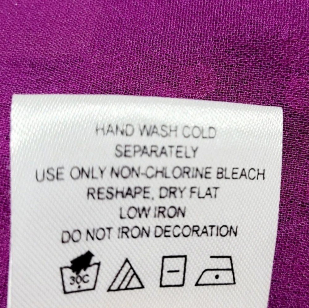 Roamans Top Purple Sequined embroidery Blouse Sz 24W 2 pieces - Picture 5 of 8